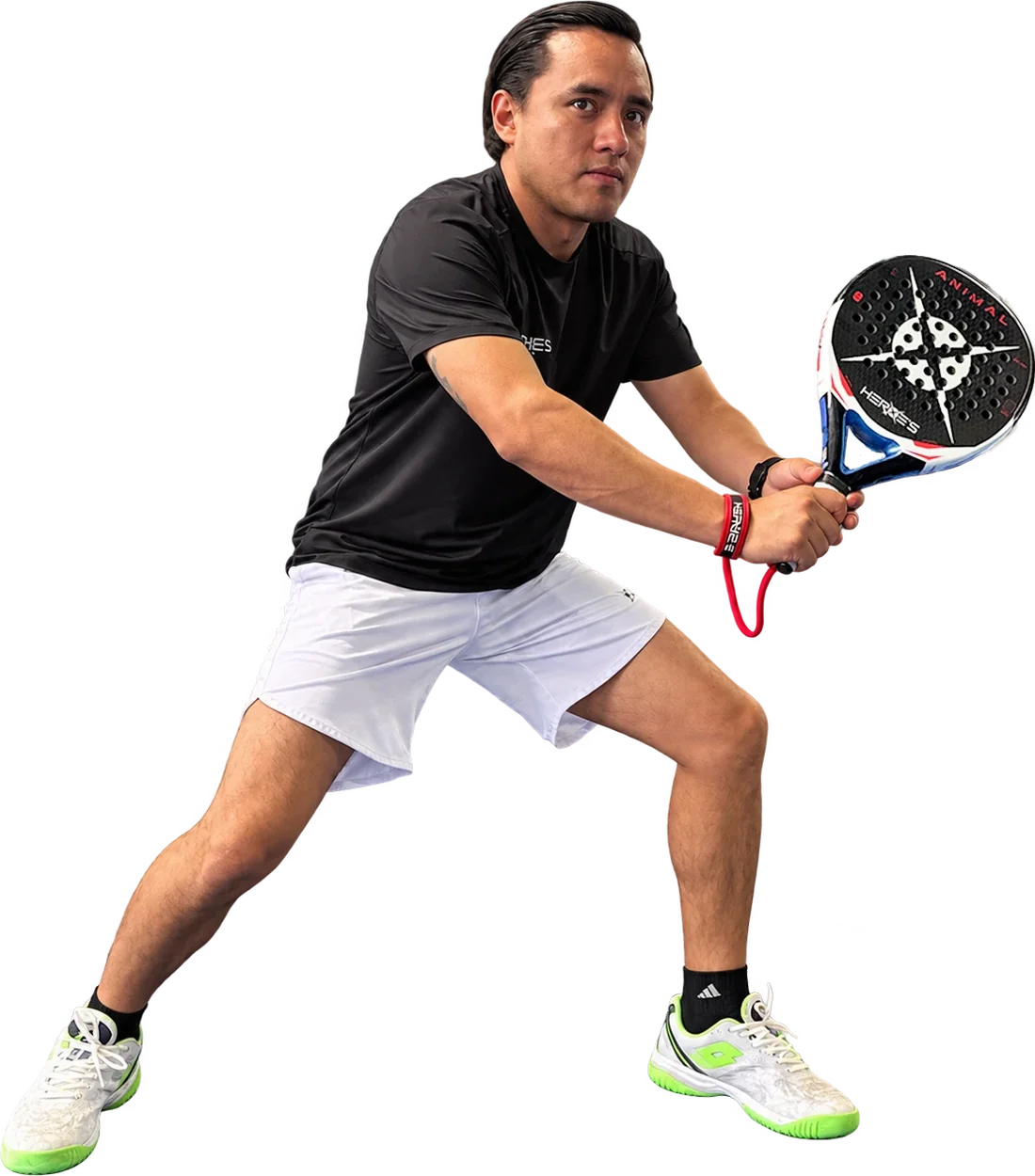 Jugador de pádel en acción
